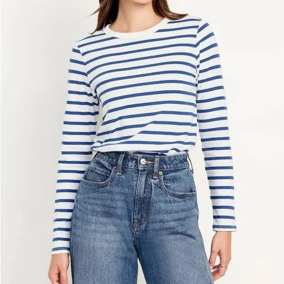 T-shirt Old Navy EveryWear V-Neck Manches Longues – Taille S, Neuf